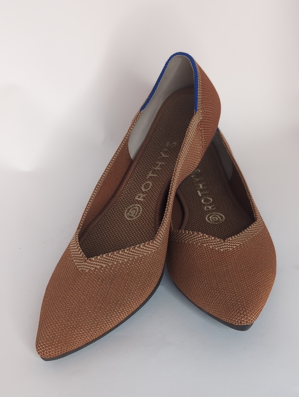 Brown Pointed Women's Flats by